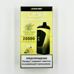 Электронная сигарета UDN TRIPLE M 20000 затяжек - Lemon Mint (Лимон Мята)